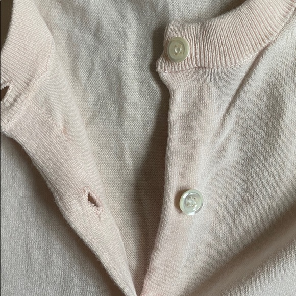J. Crew Soft Pink Knit Cardigan/ Button Down Sweater - Picture 7 of 10